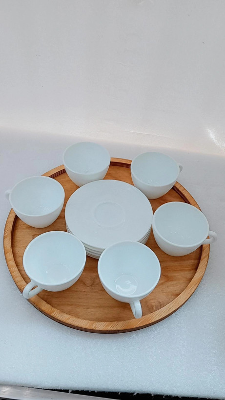 فنجان نعلبکی 12 پارچه سفید