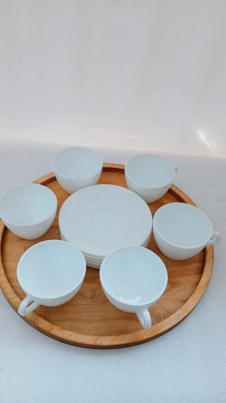 فنجان نعلبکی 12 پارچه سفید