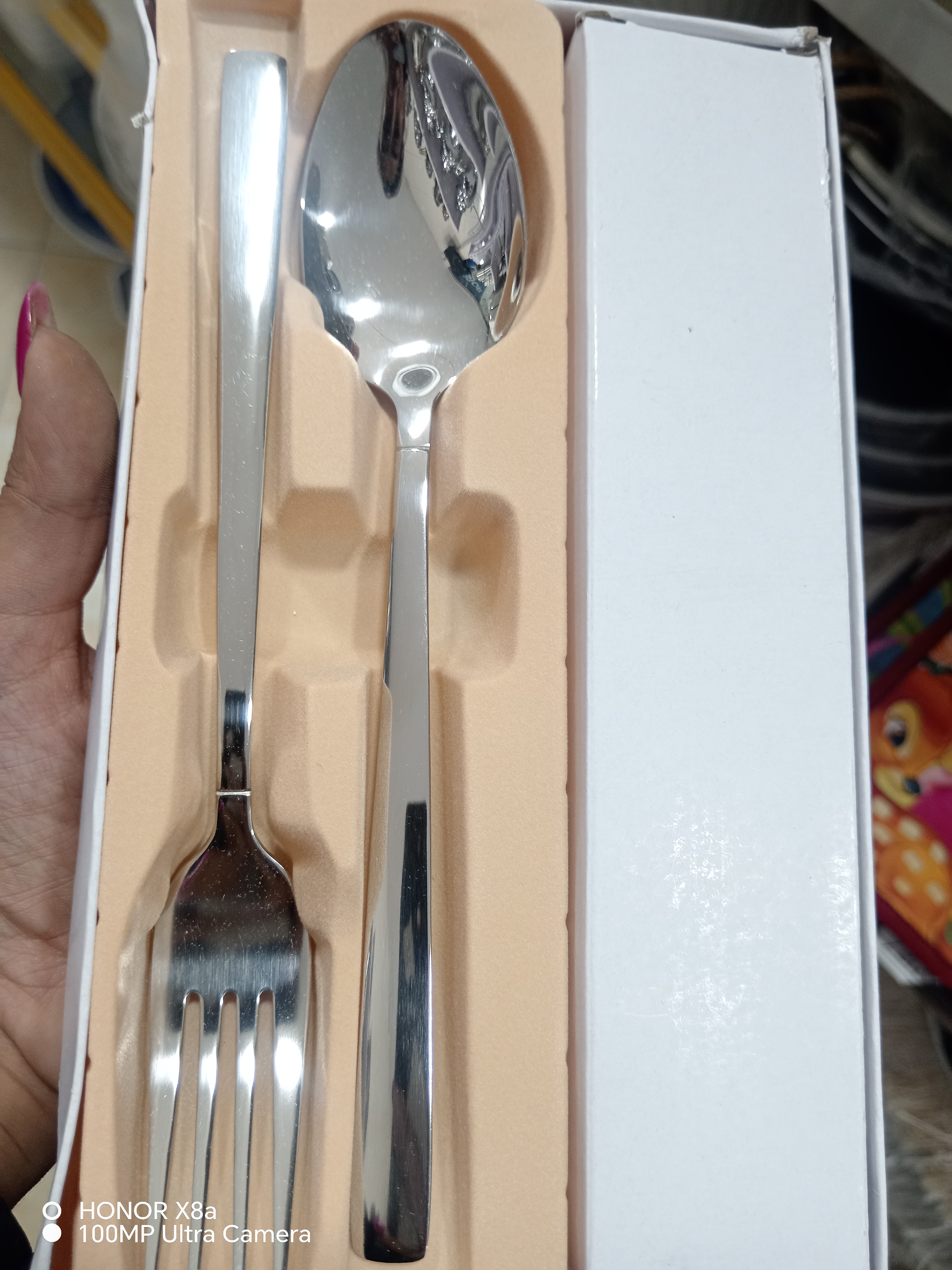 قاشق چنگال نقره‌ای یونیک 12 پارچه
